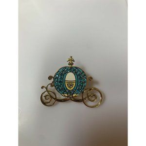 Disney Pin Cinderella DLR Princess Jeweled Blue Crystal Coach Carriage #53337